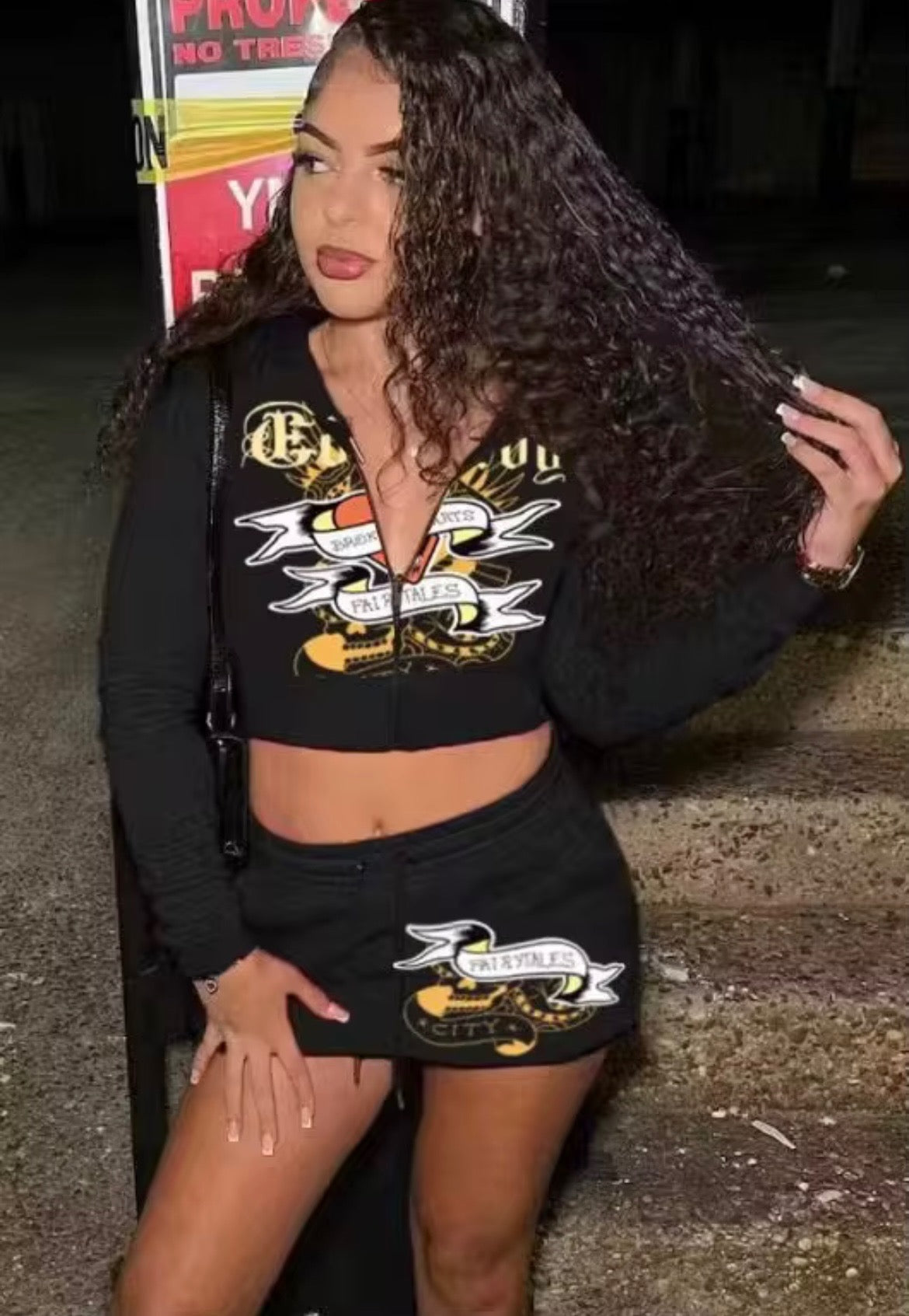 Cropped Zip Set