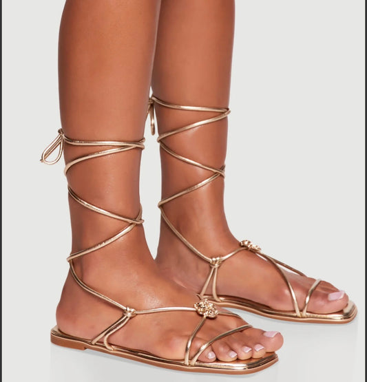 Golden Hour Wrap Sandals