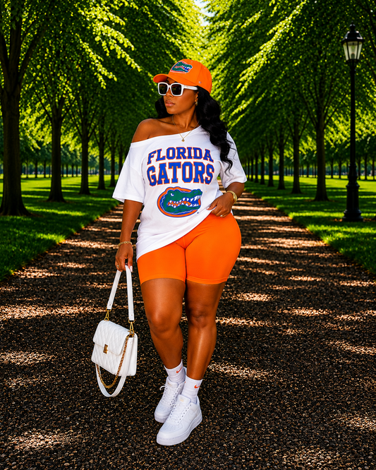 Orange Crush Biker Shorts